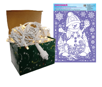 Гирлянды. Наклейки на окна