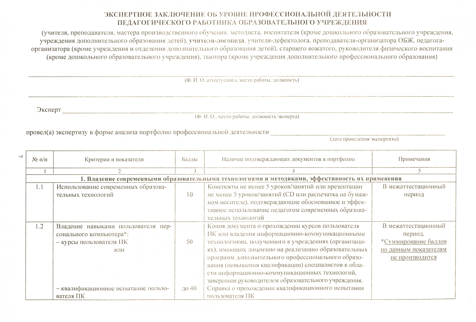 Анализ экспертного заключения