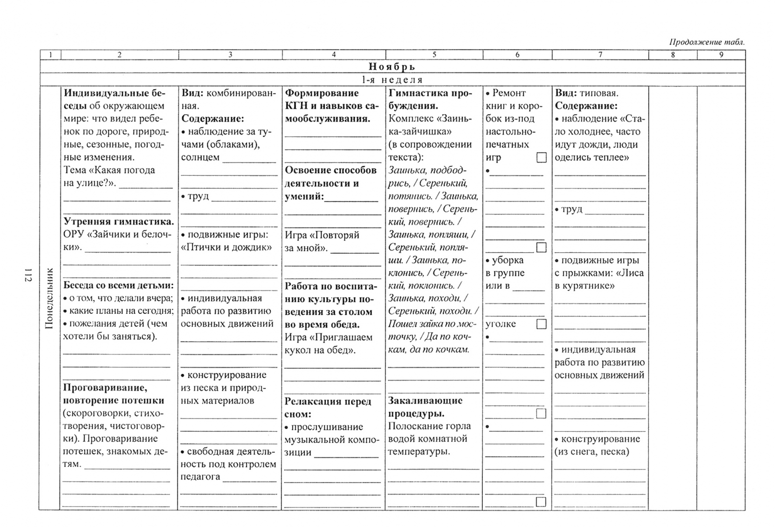 План на лето ранний возраст