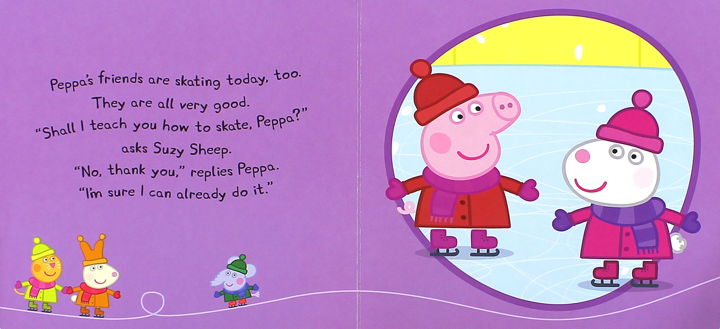 Peppa pig ice skating. Свинка Пеппа Ice Skating. Свинка Пеппа на коньках. Свинка Пеппа книга. Св нка Пеппа наконьках.