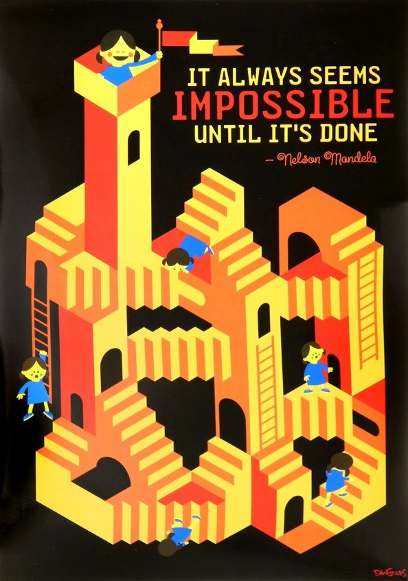 Scholastic Inc. Book it always seems Impossible until it's done. Pop! Chart.