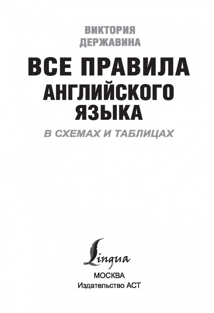 В а державина все правила английского языка в схемах и таблицах