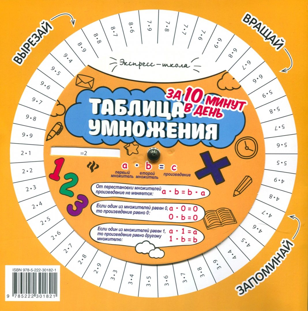 Таблица умножения для запоминания распечатать Таблица умножения/деления за 10 минут в день. Бахурова Е.П. - купить книгу с дос