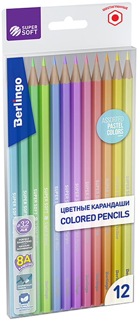 Pastel 12. Карандаши цветные пастельные Berlingo "Supersoft. Pastel", 12цв., заточен.,. Карандаши Berlingo super Soft. Карандаши цветные пастельные Berlingo "Supersoft. Pastel". Цветные карандаши Берлинго 12 цветов.