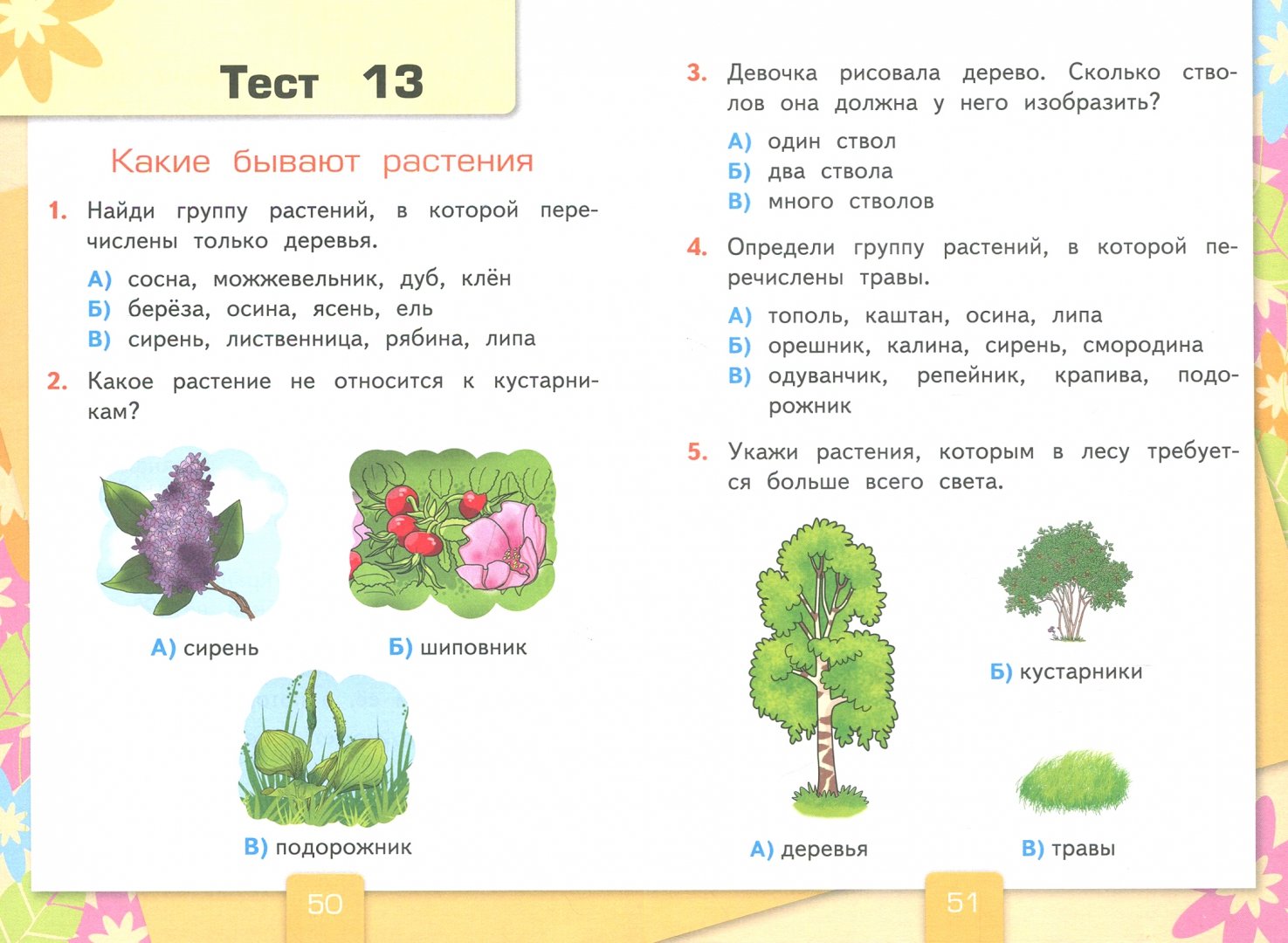 Самостоятельная работа по окружающему миру 2 класс 2 четверть
