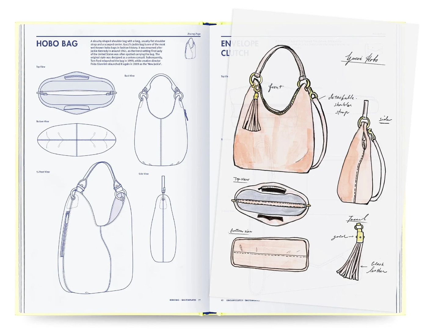 Бесплатные выкройки женских сумок Fashionary Bag Design. A Handbook for Accessories Designers - купить книгу с дос